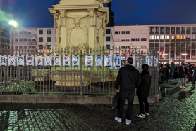 Bilder der ermordeten des Anschlags von Hanau auf dem Mannheimer Marktplatz